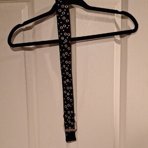 Aeropostale Black Belt with Silver Grommet Accents Small